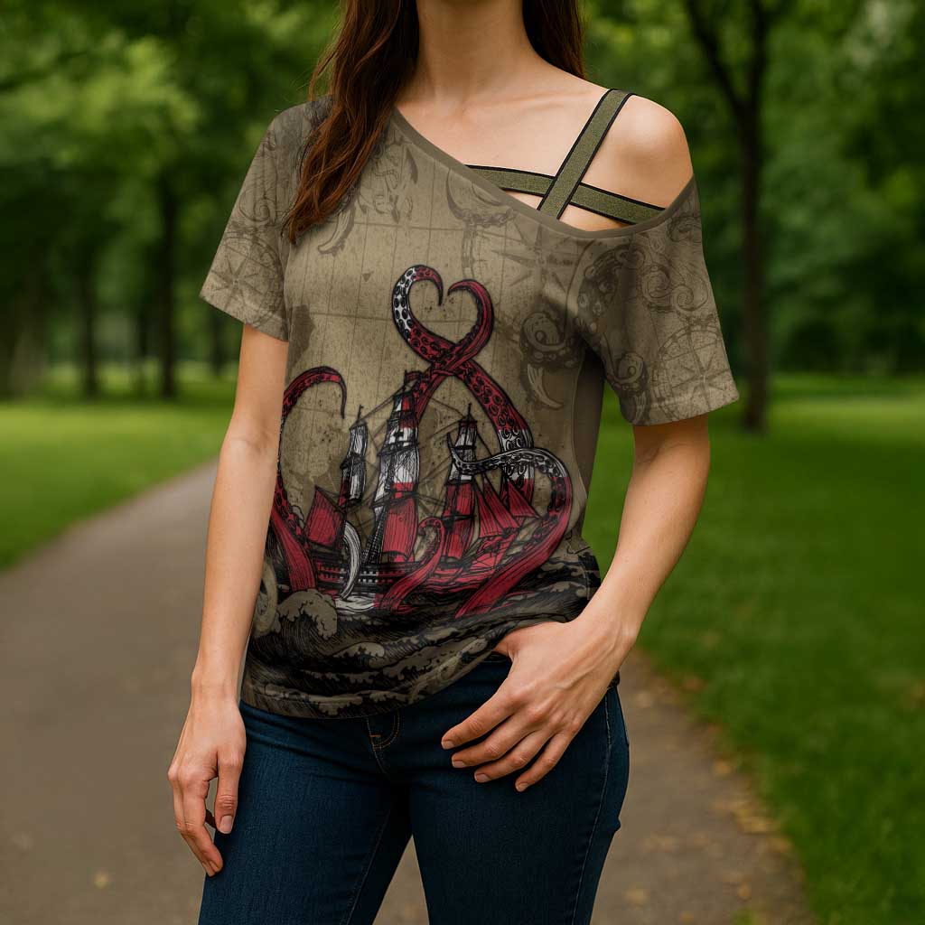 Danish Empire Cross Shoulder Shirt Denmark Norway Union And Kraken - Wonder Print Shop