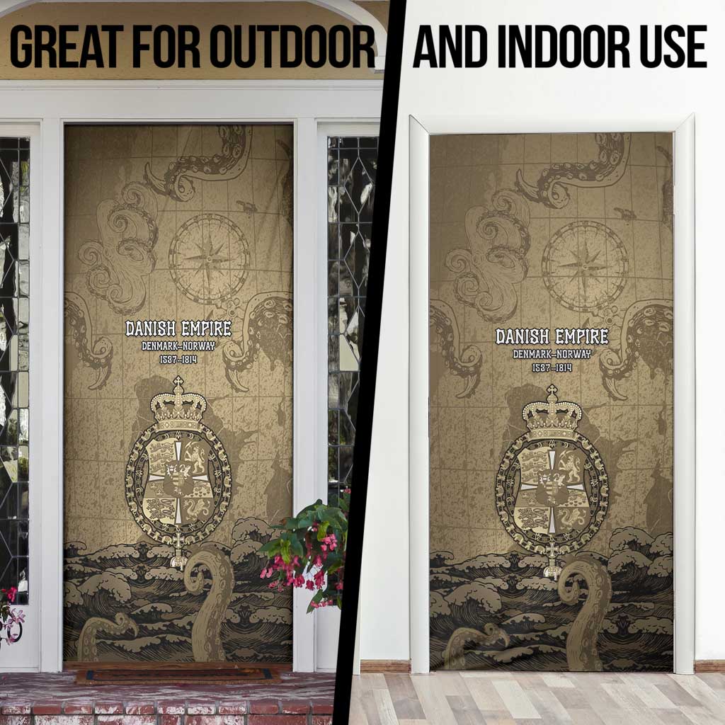 Danish Empire Door Cover Denmark Norway Union And Kraken - Wonder Print Shop