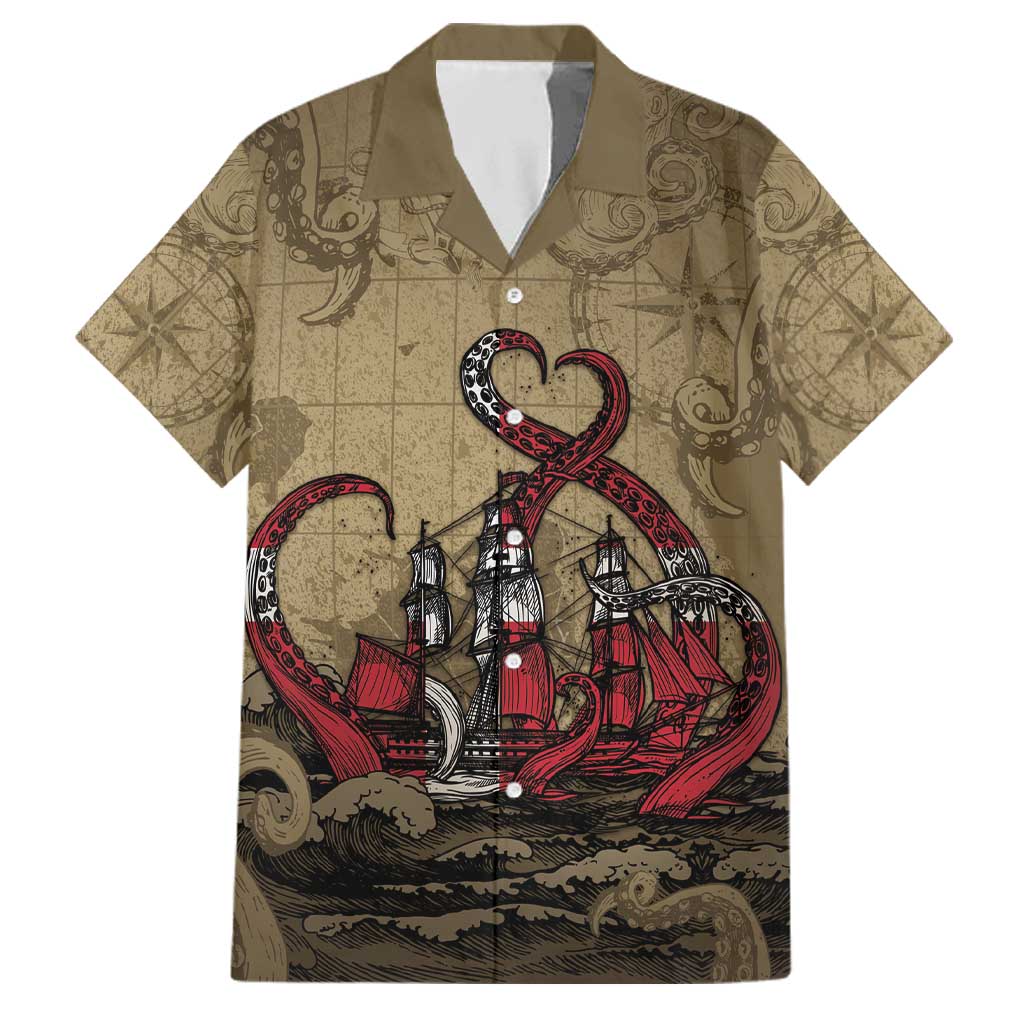 Danish Empire Family Matching Mermaid Dress and Hawaiian Shirt Denmark Norway Union And Kraken - Wonder Print Shop