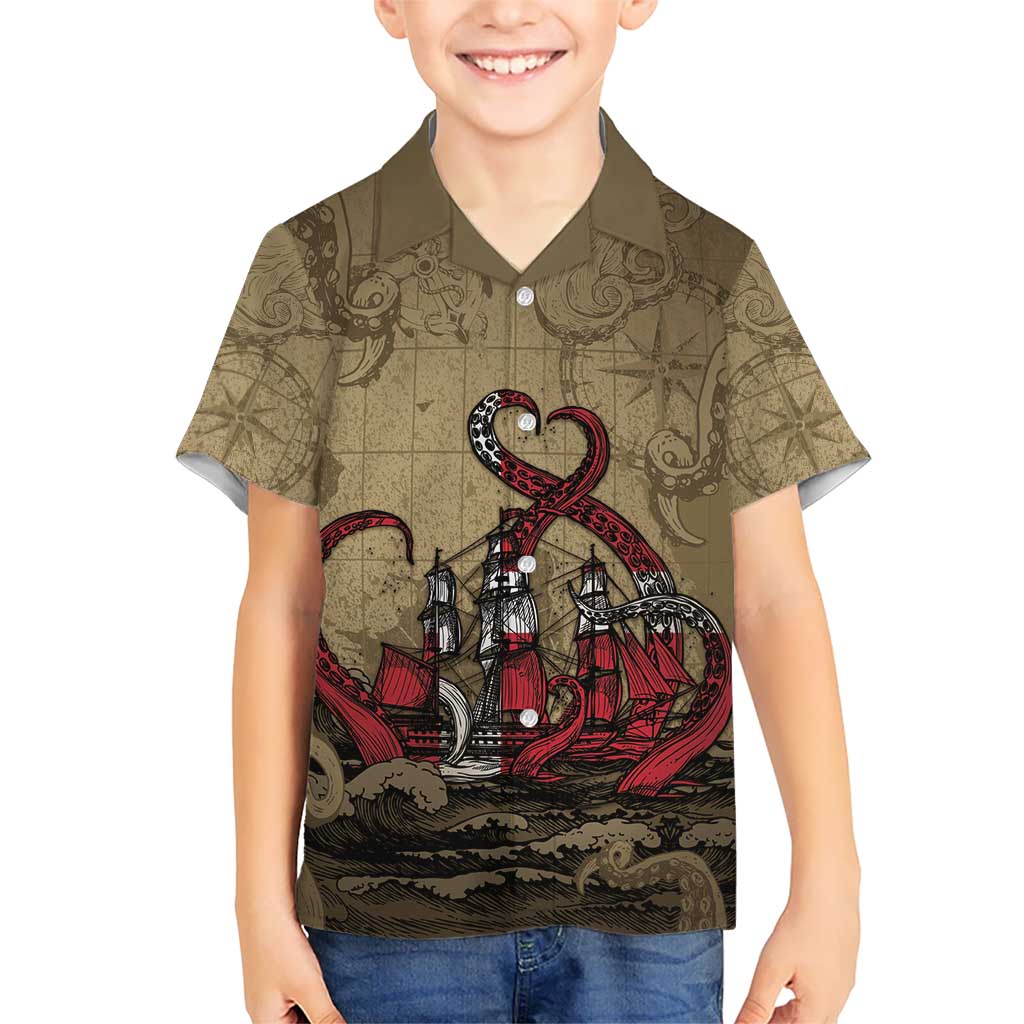 Danish Empire Family Matching Mermaid Dress and Hawaiian Shirt Denmark Norway Union And Kraken - Wonder Print Shop