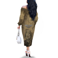 Danish Empire Family Matching Off The Shoulder Long Sleeve Dress and Hawaiian Shirt Denmark Norway Union And Kraken - Wonder Print Shop