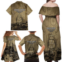 Danish Empire Family Matching Off Shoulder Maxi Dress and Hawaiian Shirt Denmark Norway Union And Kraken - Wonder Print Shop