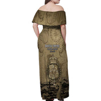 Danish Empire Family Matching Off Shoulder Maxi Dress and Hawaiian Shirt Denmark Norway Union And Kraken - Wonder Print Shop