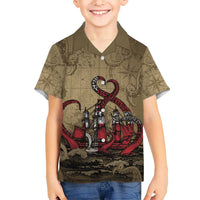 Danish Empire Family Matching Tank Maxi Dress and Hawaiian Shirt Denmark Norway Union And Kraken - Wonder Print Shop