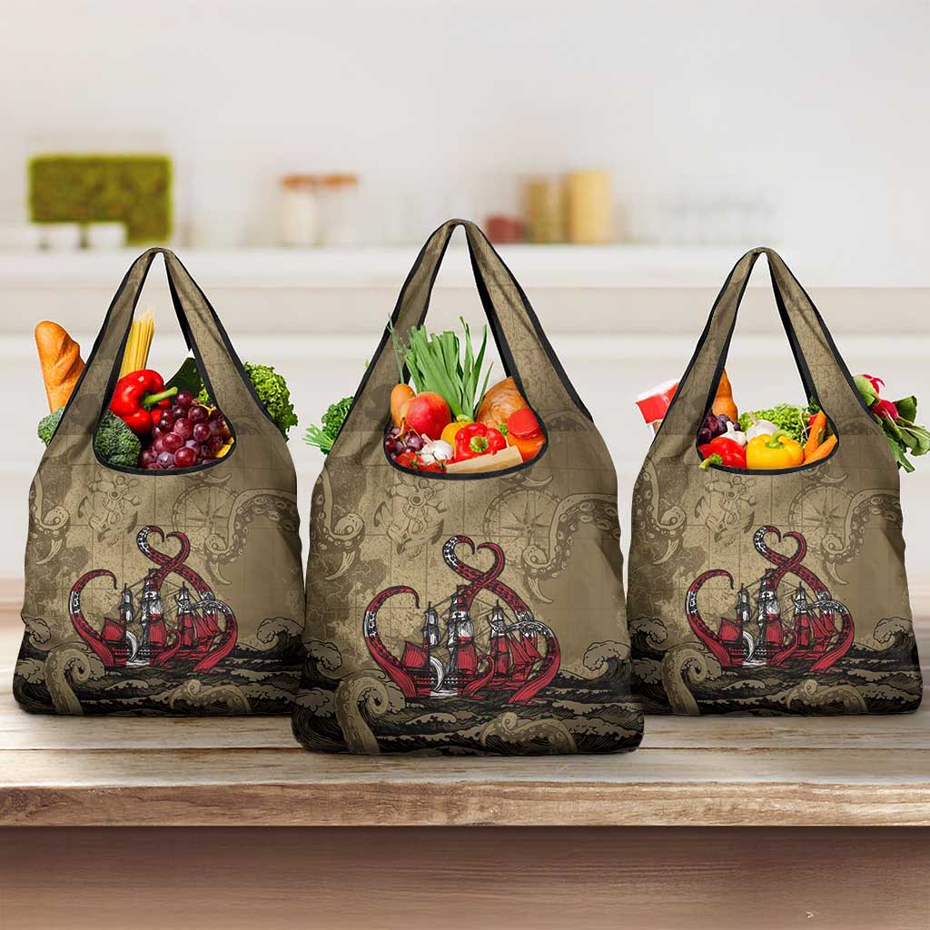 Danish Empire Grocery Bag Denmark Norway Union And Kraken - Wonder Print Shop