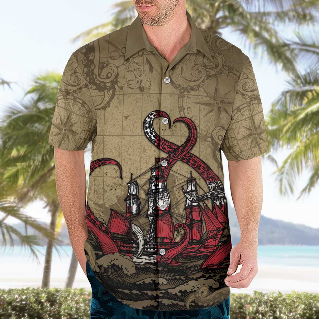Danish Empire Hawaiian Shirt Denmark Norway Union And Kraken - Wonder Print Shop