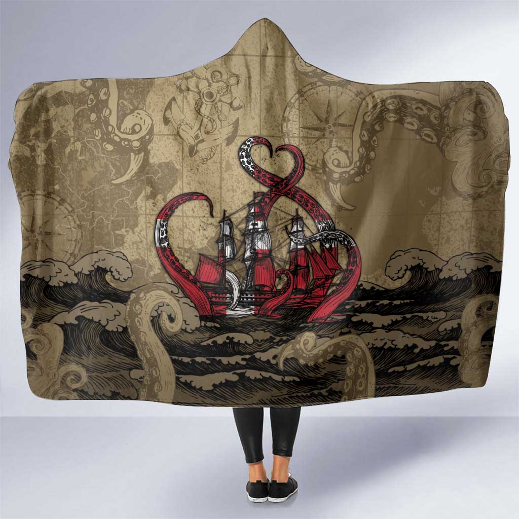 Danish Empire Hooded Blanket Denmark Norway Union And Kraken - Wonder Print Shop