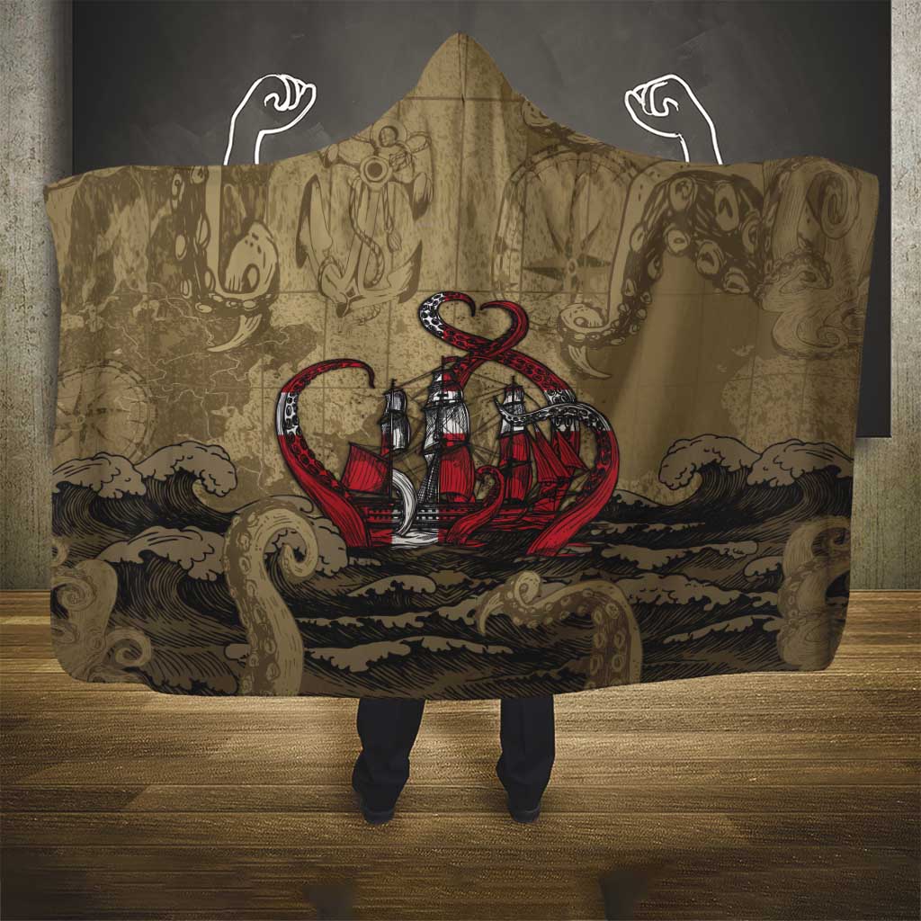 Danish Empire Hooded Blanket Denmark Norway Union And Kraken - Wonder Print Shop