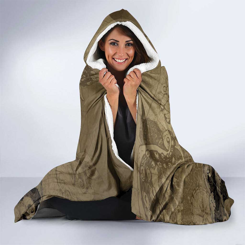 Danish Empire Hooded Blanket Denmark Norway Union And Kraken - Wonder Print Shop