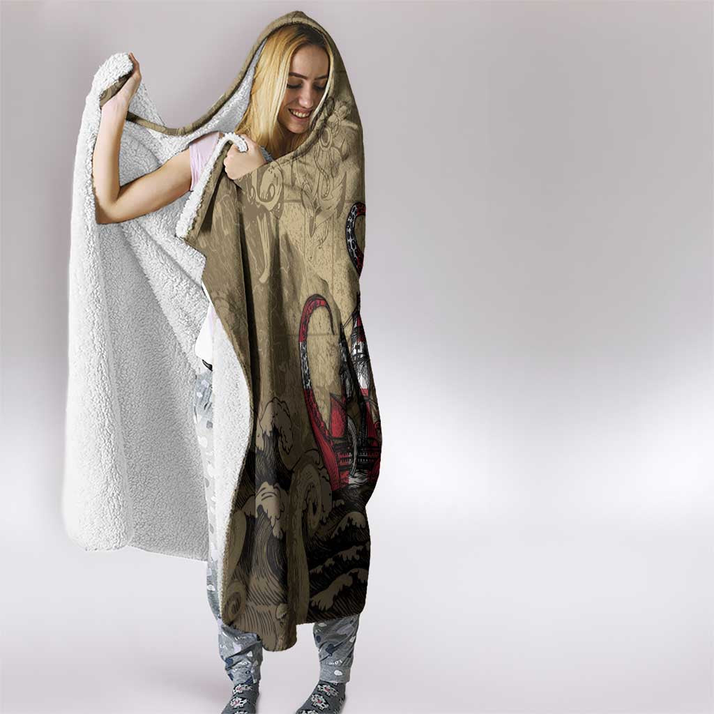 Danish Empire Hooded Blanket Denmark Norway Union And Kraken - Wonder Print Shop