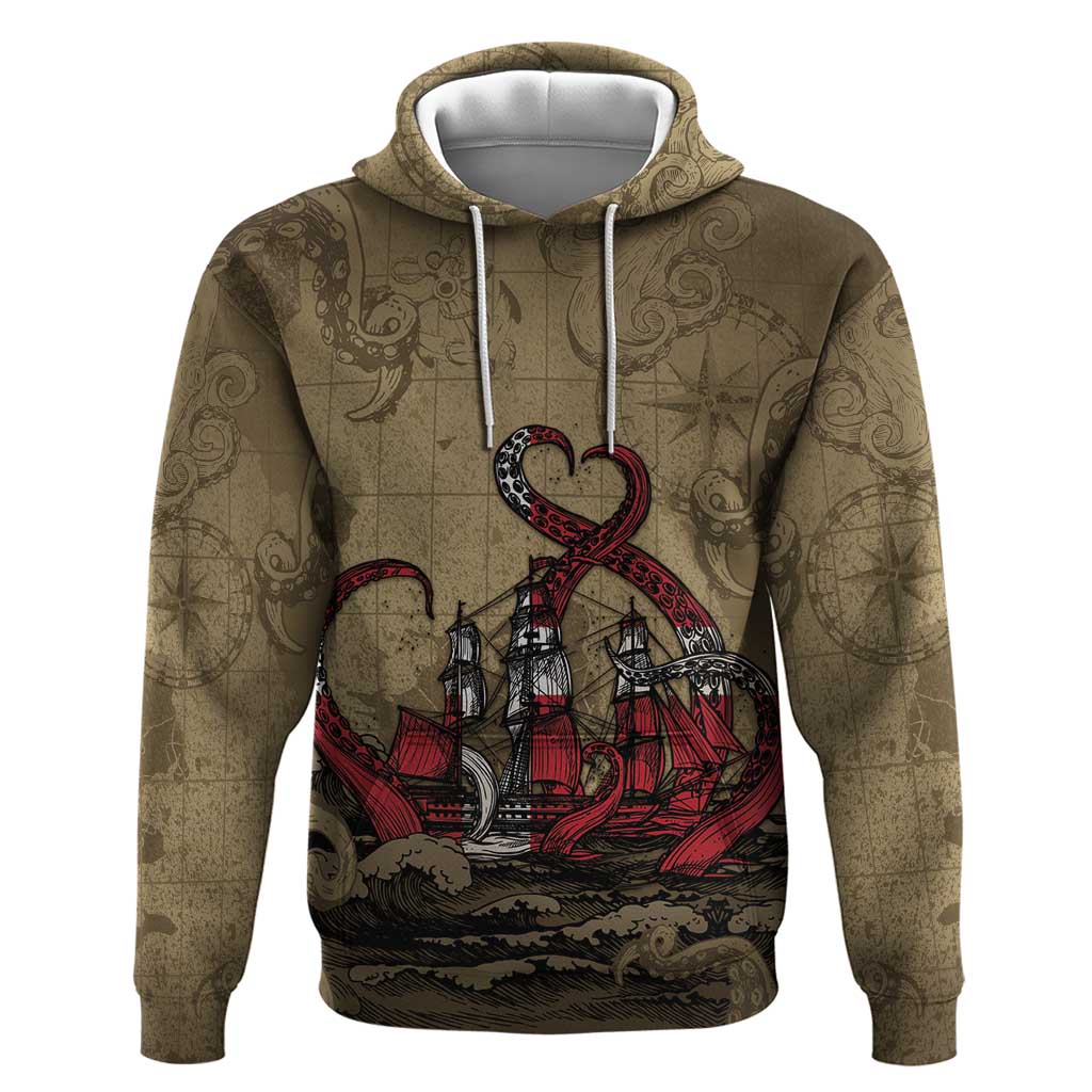 Danish Empire Hoodie Denmark Norway Union And Kraken - Wonder Print Shop