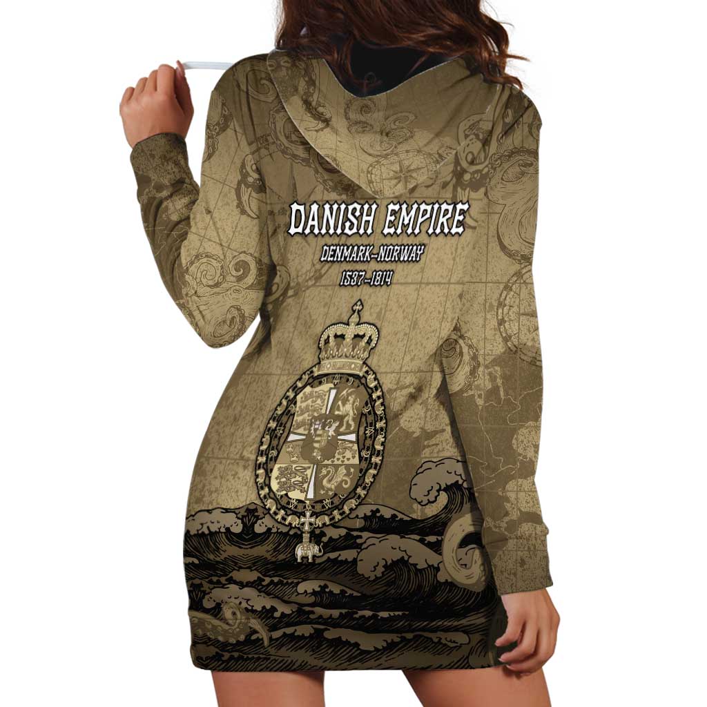 Danish Empire Hoodie Dress Denmark Norway Union And Kraken - Wonder Print Shop