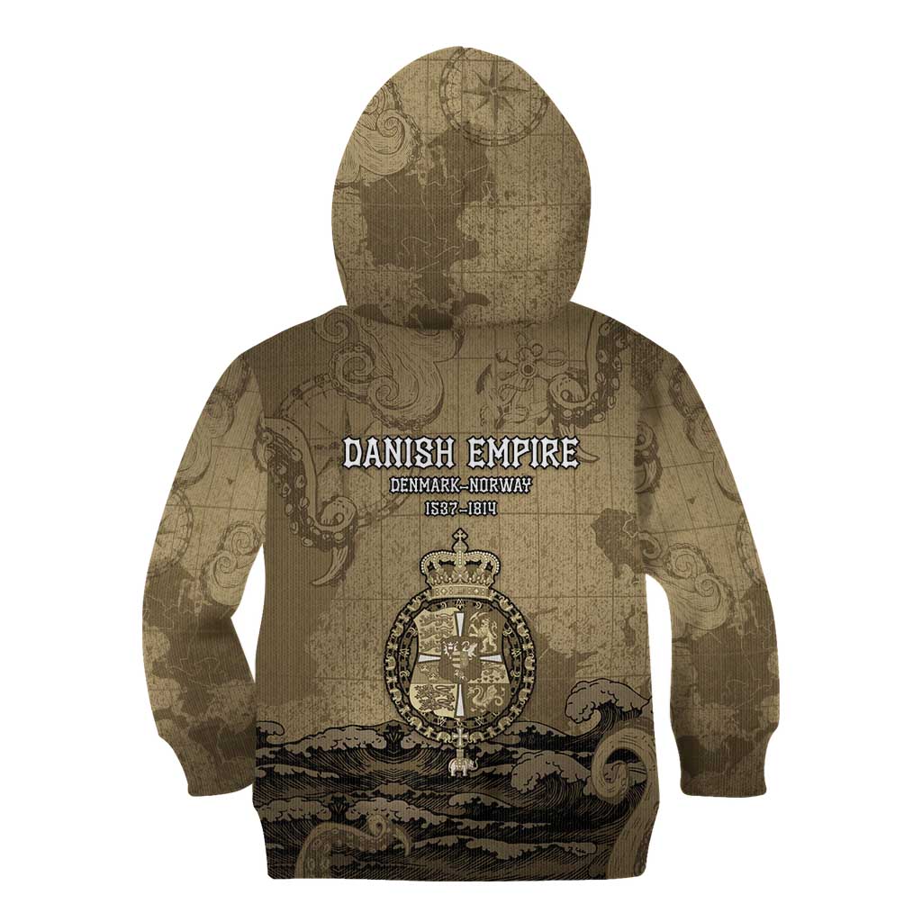 Danish Empire Kid Hoodie Denmark Norway Union And Kraken - Wonder Print Shop