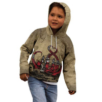 Danish Empire Kid Hoodie Denmark Norway Union And Kraken - Wonder Print Shop