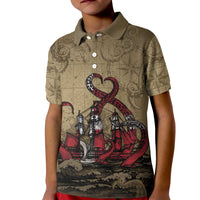 Danish Empire Kid Polo Shirt Denmark Norway Union And Kraken - Wonder Print Shop