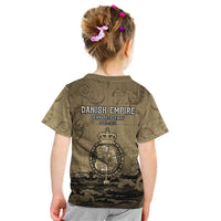 Danish Empire Kid T Shirt Denmark Norway Union And Kraken - Wonder Print Shop