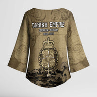 Danish Empire Kimono Sleeve Blouse Denmark Norway Union And Kraken - Wonder Print Shop