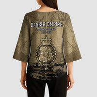 Danish Empire Kimono Sleeve Blouse Denmark Norway Union And Kraken - Wonder Print Shop