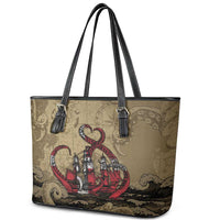 Danish Empire Leather Tote Bag Denmark Norway Union And Kraken - Wonder Print Shop