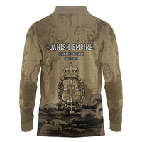 Danish Empire Long Sleeve Polo Shirt Denmark Norway Union And Kraken - Wonder Print Shop