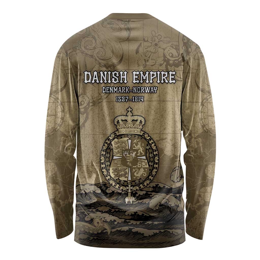 Danish Empire Long Sleeve Shirt Denmark Norway Union And Kraken - Wonder Print Shop