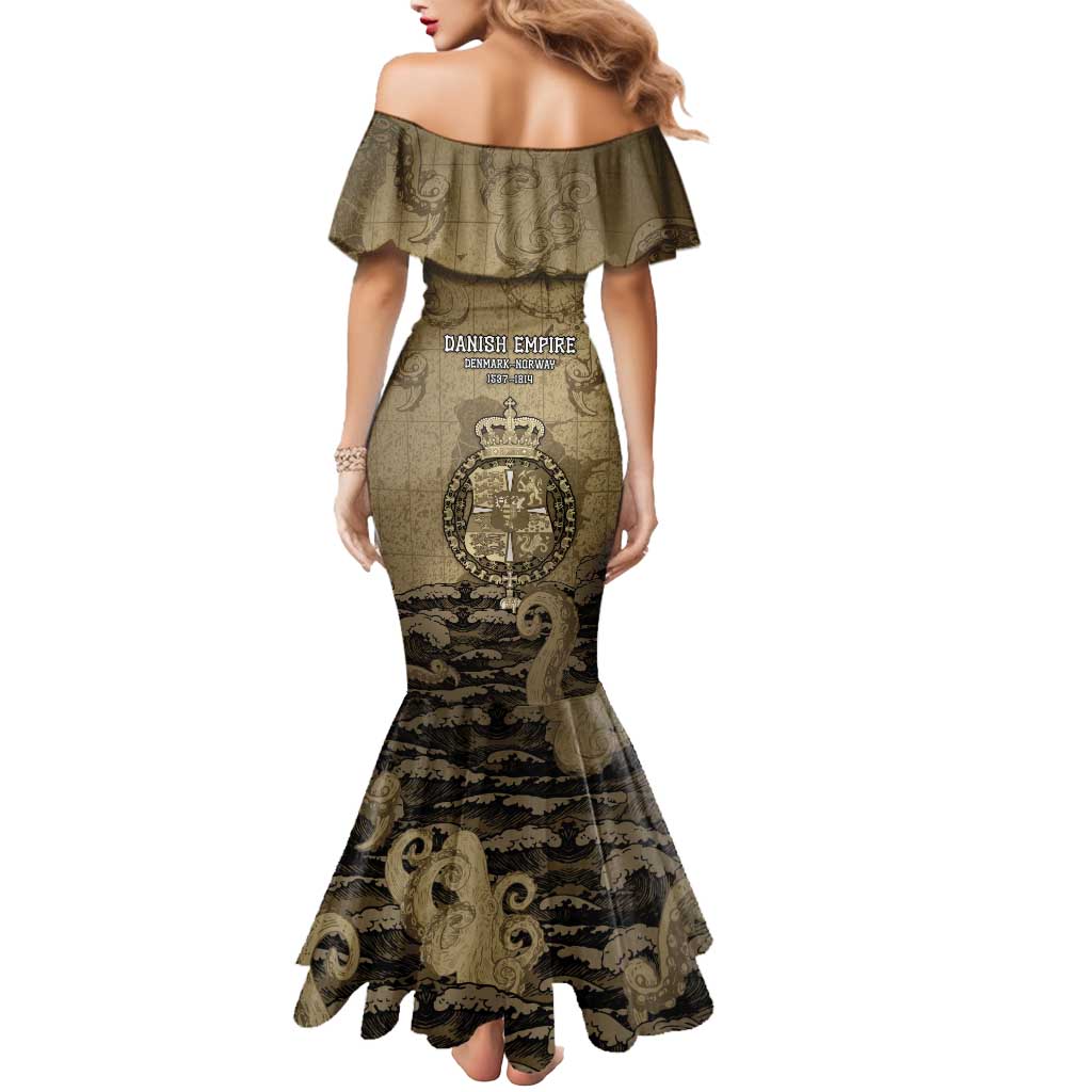 Danish Empire Mermaid Dress Denmark Norway Union And Kraken - Wonder Print Shop