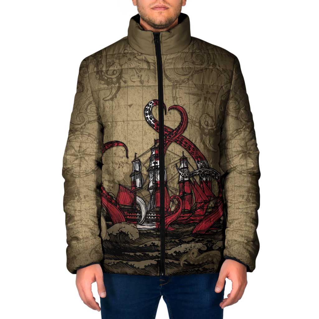 Danish Empire Padded Jacket Denmark Norway Union And Kraken - Wonder Print Shop