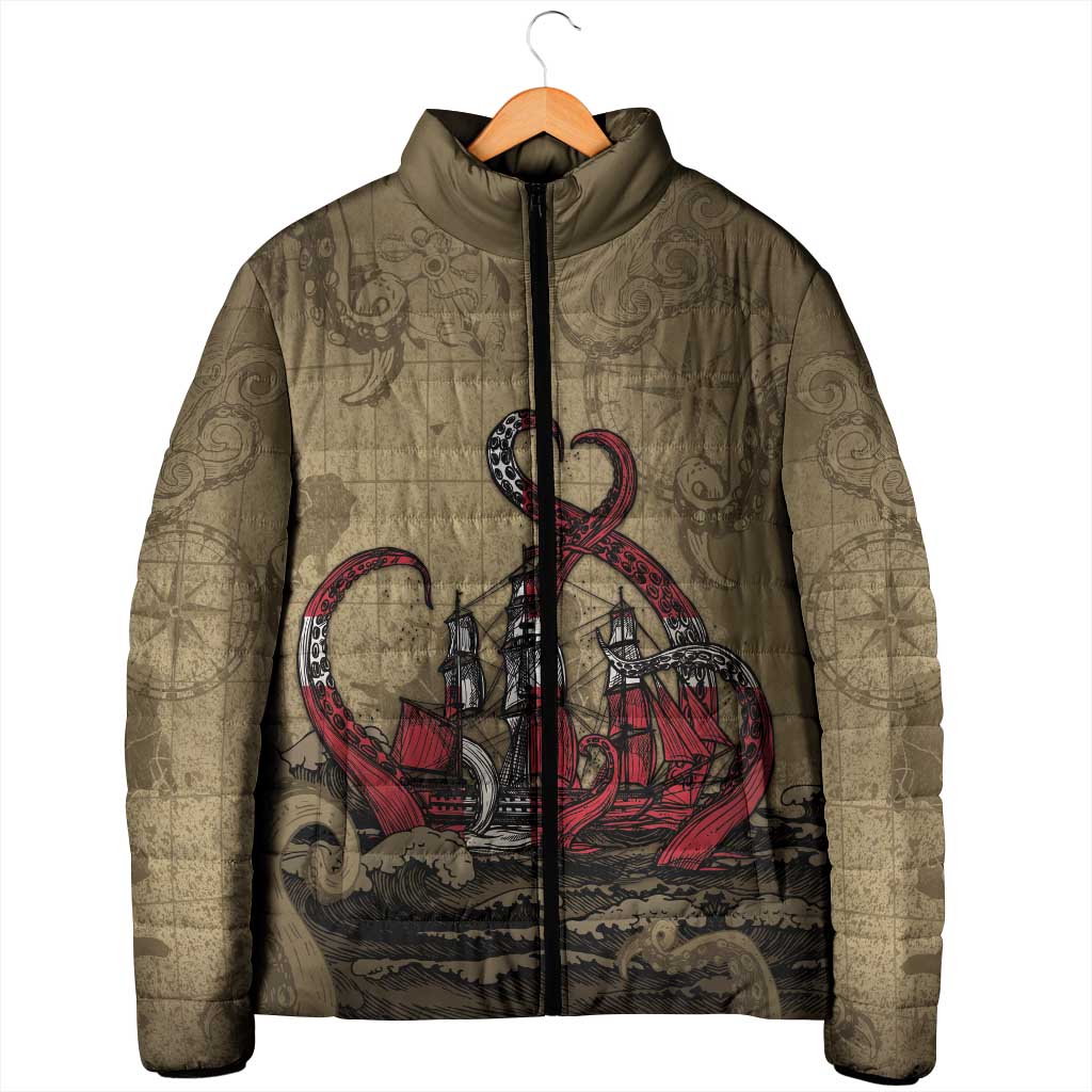 Danish Empire Padded Jacket Denmark Norway Union And Kraken - Wonder Print Shop