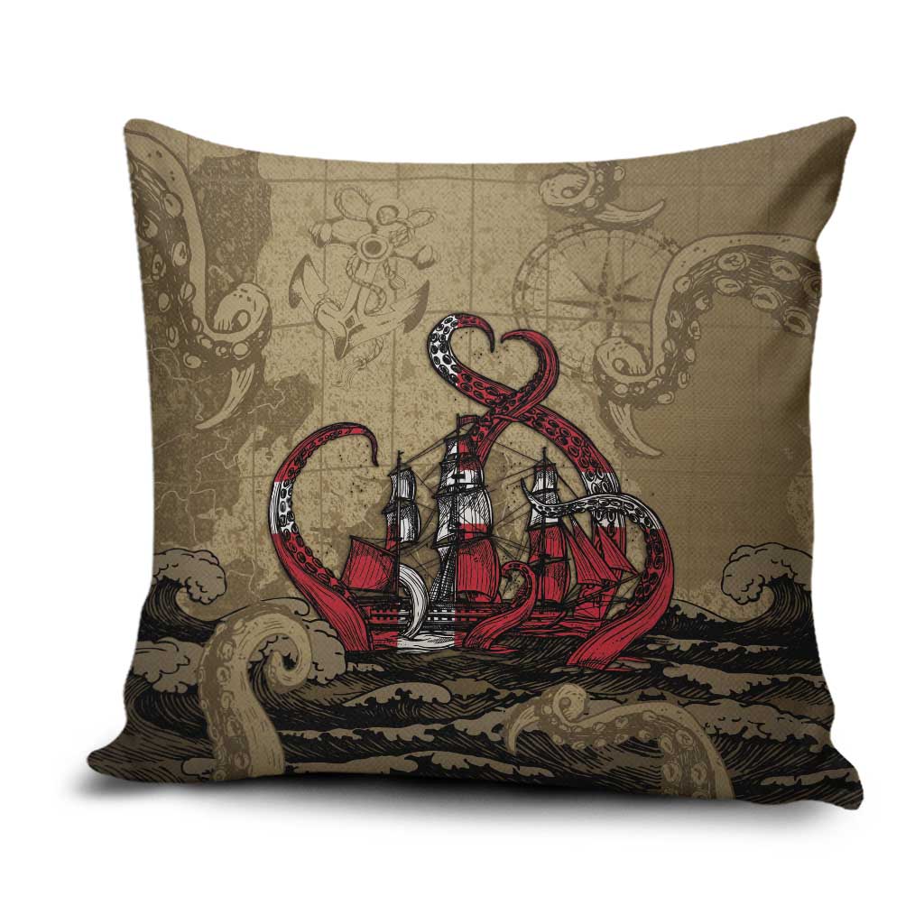 Danish Empire Pillow Cover Denmark Norway Union And Kraken - Wonder Print Shop