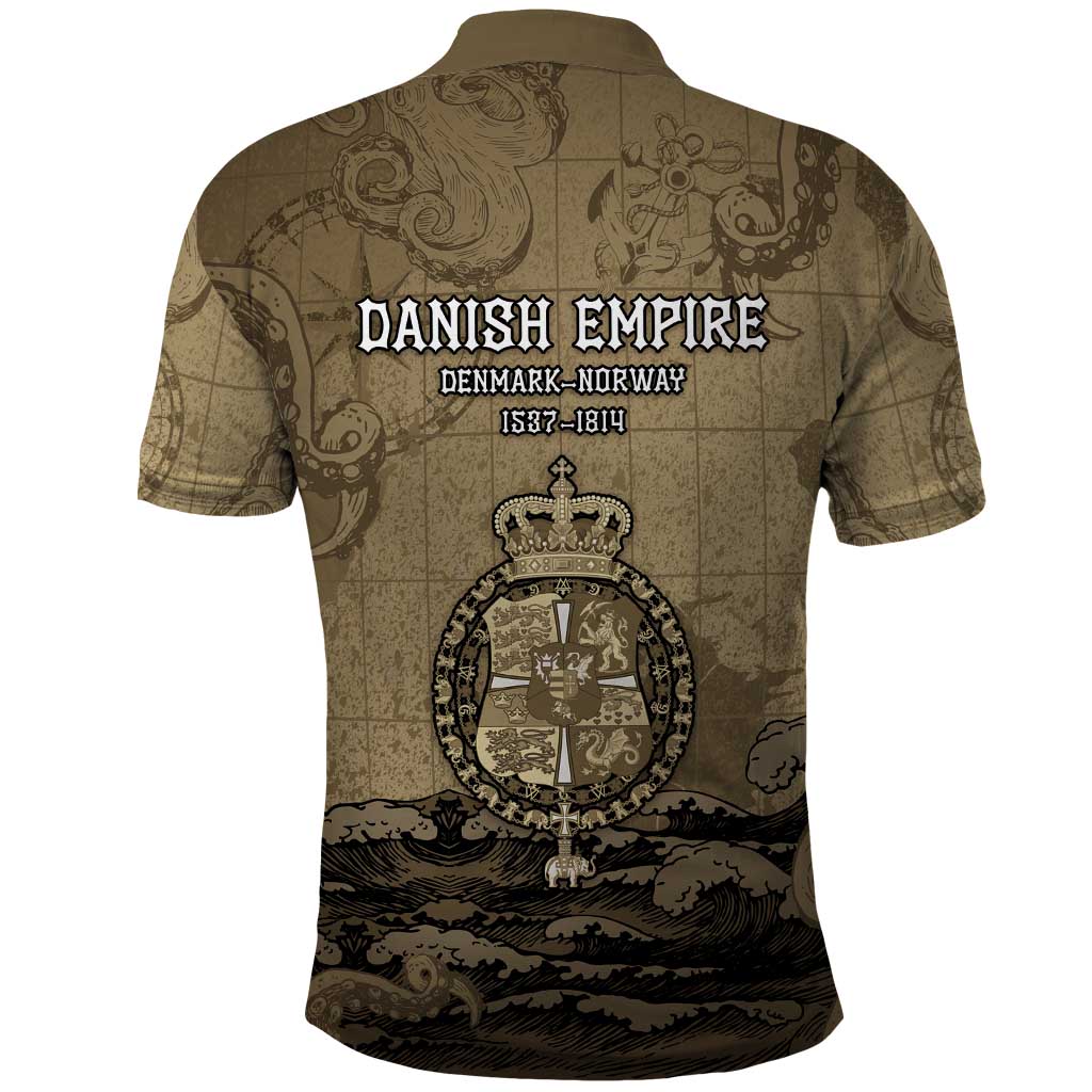 Danish Empire Polo Shirt Denmark Norway Union And Kraken - Wonder Print Shop