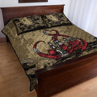 Danish Empire Quilt Bed Set Denmark Norway Union And Kraken - Wonder Print Shop