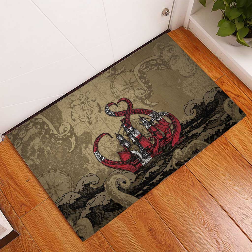 Danish Empire Rubber Doormat Denmark Norway Union And Kraken - Wonder Print Shop