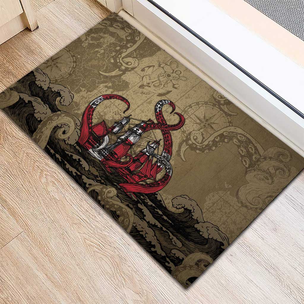 Danish Empire Rubber Doormat Denmark Norway Union And Kraken - Wonder Print Shop