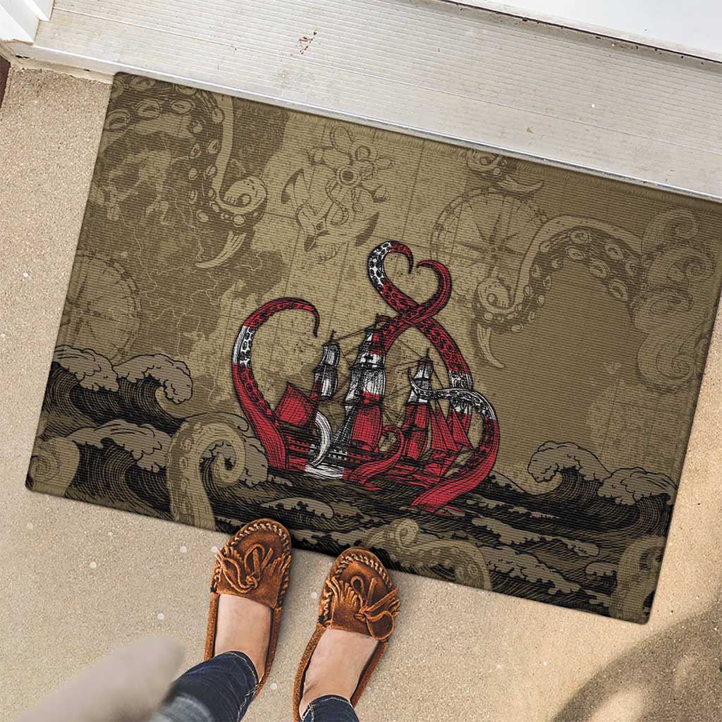 Danish Empire Rubber Doormat Denmark Norway Union And Kraken - Wonder Print Shop