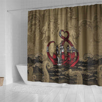 Danish Empire Shower Curtain Denmark Norway Union And Kraken - Wonder Print Shop