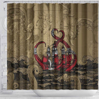 Danish Empire Shower Curtain Denmark Norway Union And Kraken - Wonder Print Shop