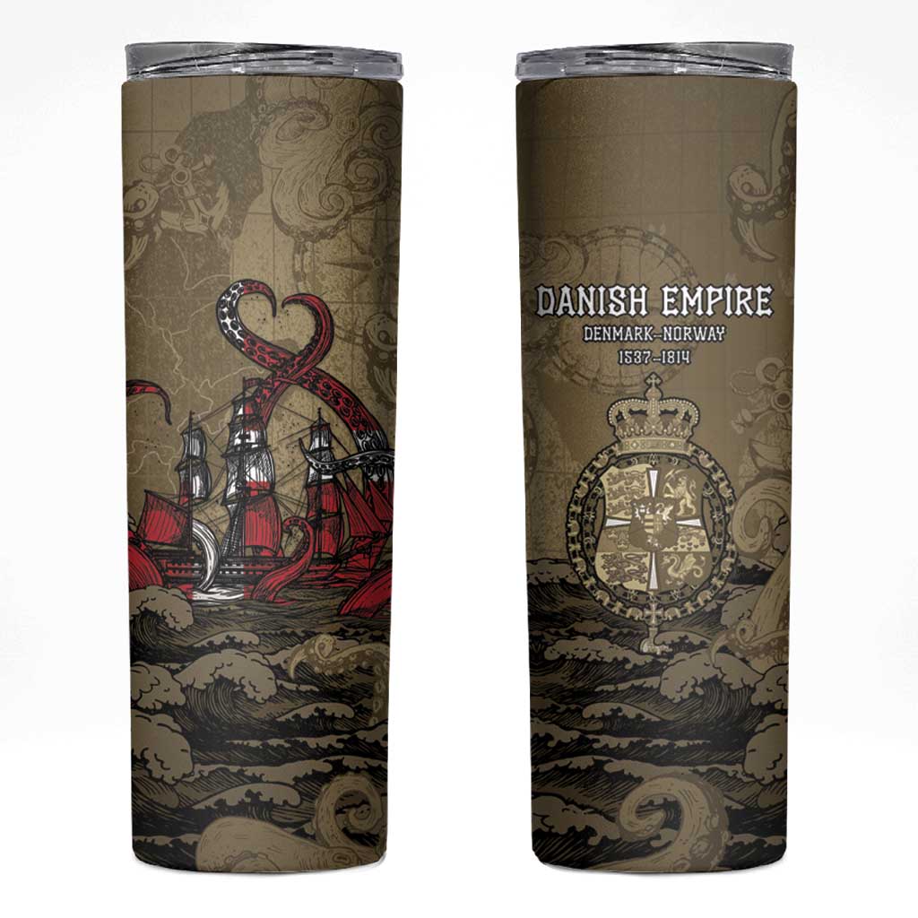 Danish Empire Skinny Tumbler Denmark Norway Union And Kraken - Wonder Print Shop