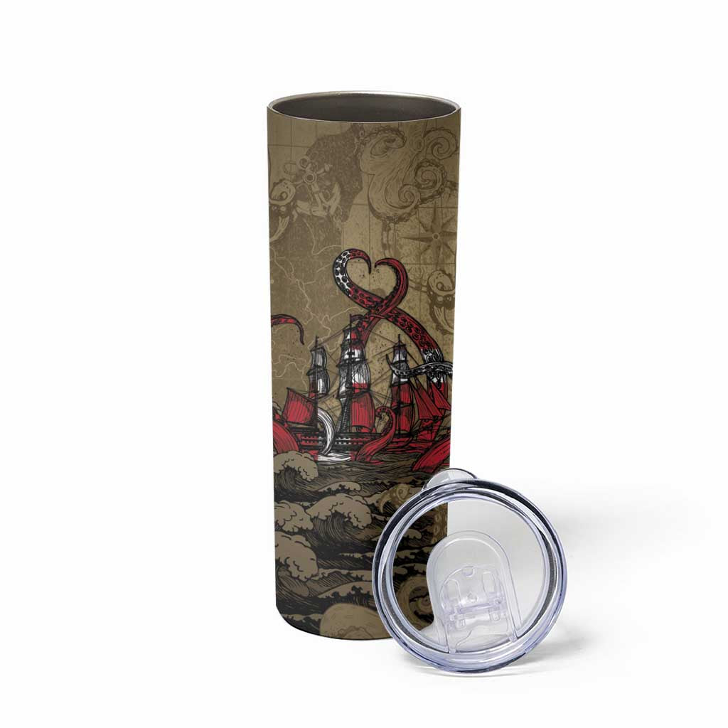 Danish Empire Skinny Tumbler Denmark Norway Union And Kraken - Wonder Print Shop