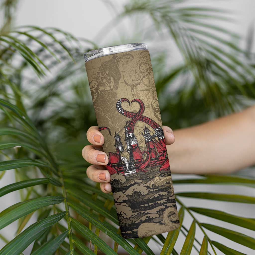 Danish Empire Skinny Tumbler Denmark Norway Union And Kraken - Wonder Print Shop