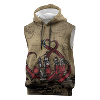 Danish Empire Sleeveless Hoodie Denmark Norway Union And Kraken - Wonder Print Shop
