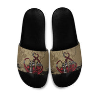 Danish Empire Slide Sandals Denmark Norway Union And Kraken - Wonder Print Shop