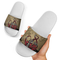 Danish Empire Slide Sandals Denmark Norway Union And Kraken - Wonder Print Shop