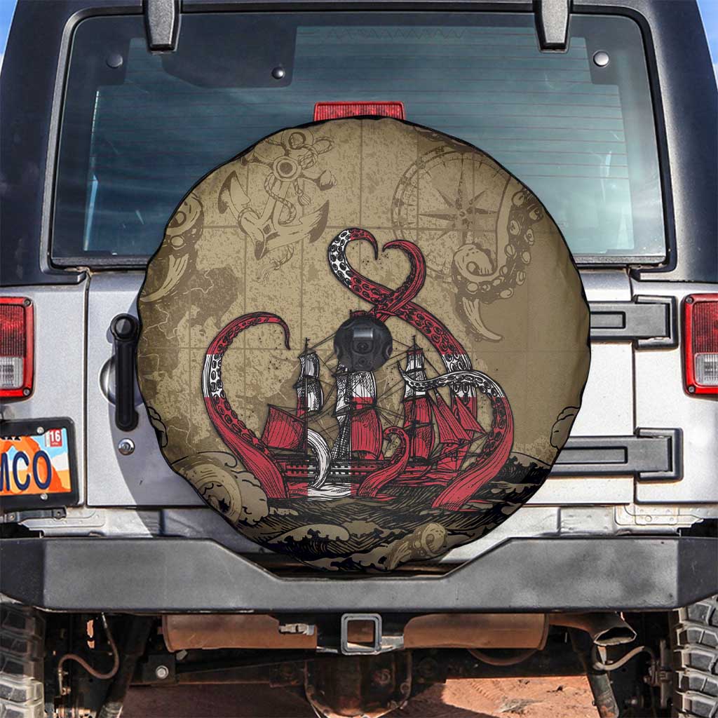 Danish Empire Spare Tire Cover Denmark Norway Union And Kraken - Wonder Print Shop