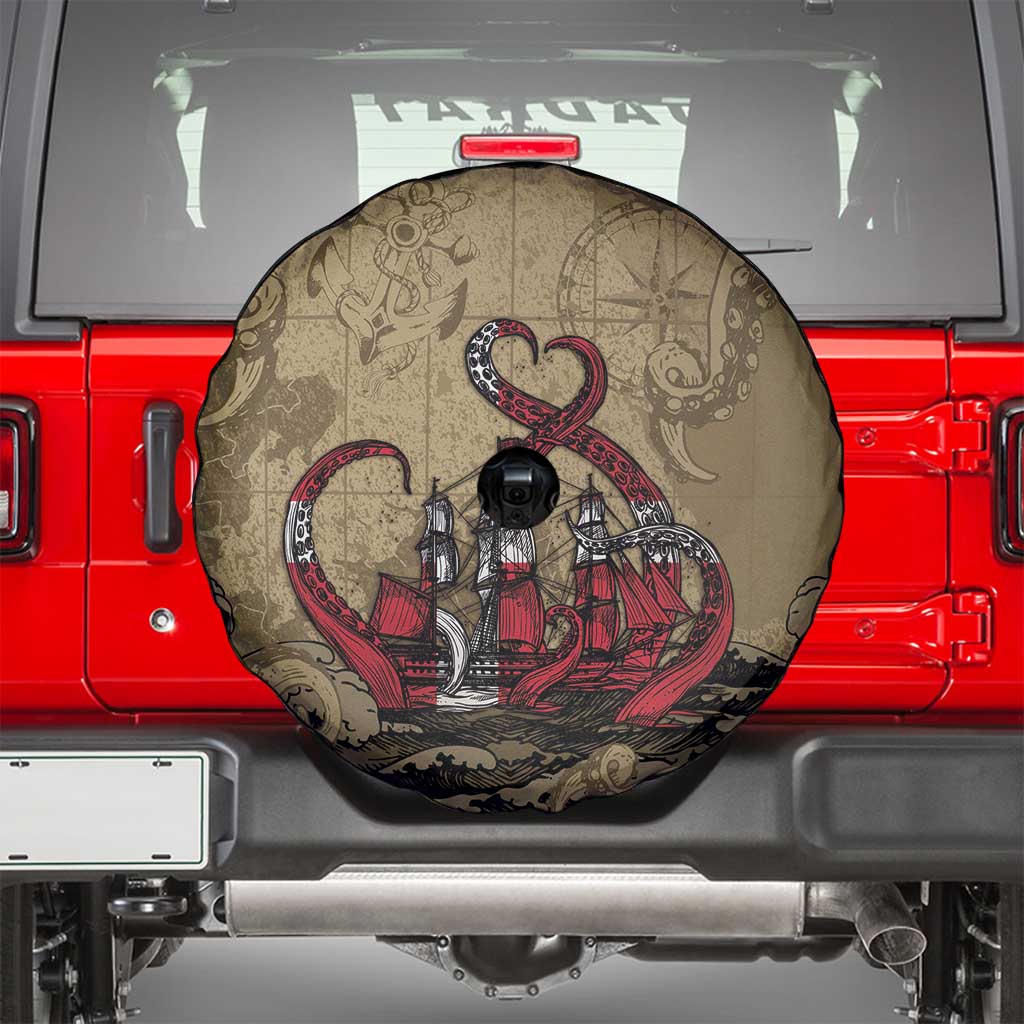 Danish Empire Spare Tire Cover Denmark Norway Union And Kraken - Wonder Print Shop