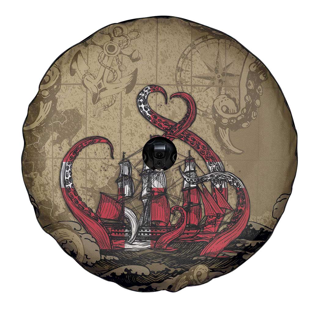 Danish Empire Spare Tire Cover Denmark Norway Union And Kraken - Wonder Print Shop