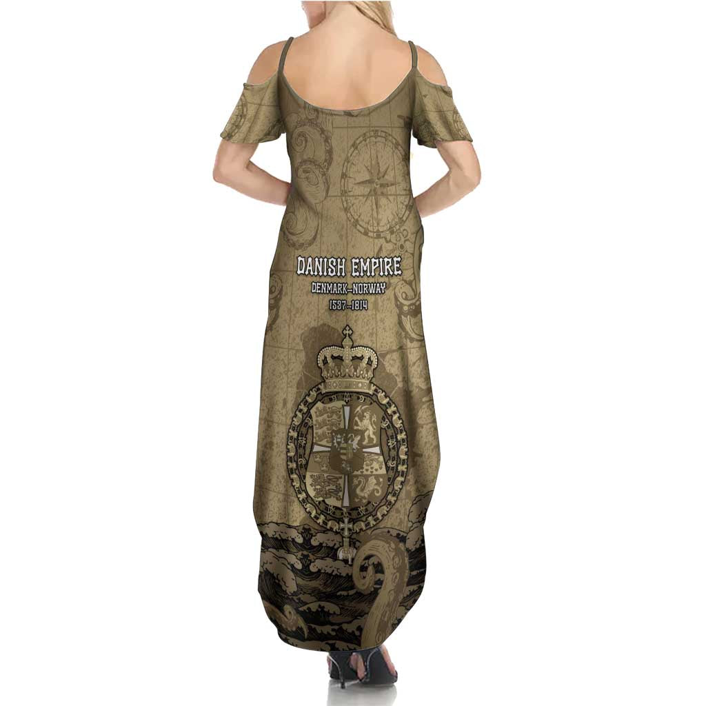 Danish Empire Summer Maxi Dress Denmark Norway Union And Kraken - Wonder Print Shop