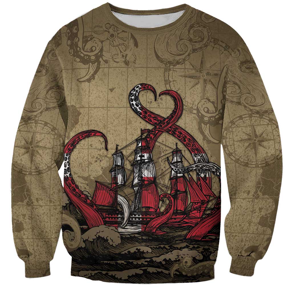 Danish Empire Sweatshirt Denmark Norway Union And Kraken - Wonder Print Shop