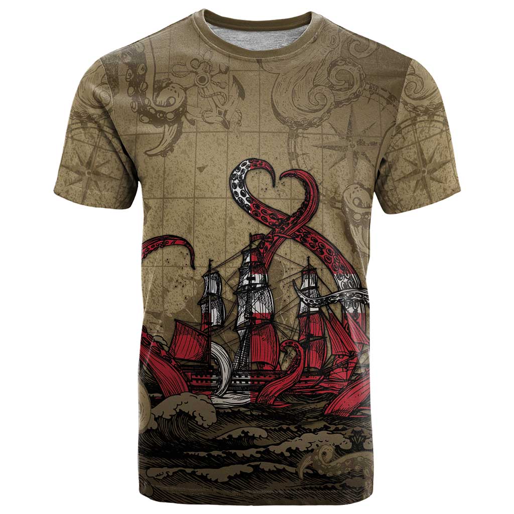 Danish Empire T Shirt Denmark Norway Union And Kraken - Wonder Print Shop