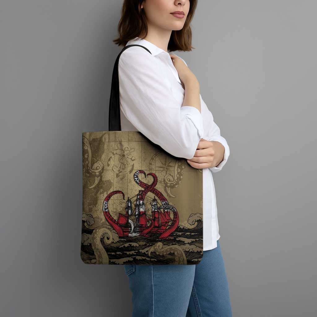 Danish Empire Tote Bag Denmark Norway Union And Kraken - Wonder Print Shop