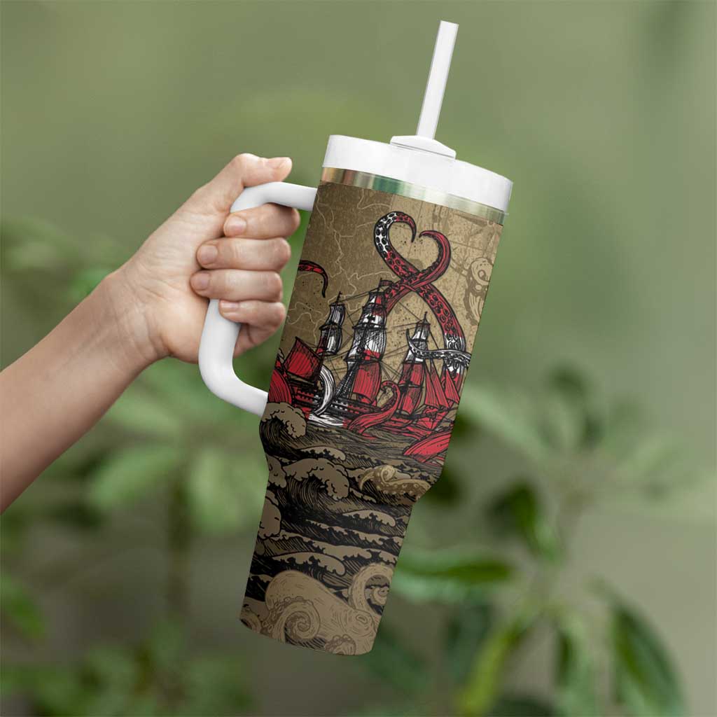 Danish Empire Tumbler With Handle Denmark Norway Union And Kraken - Wonder Print Shop